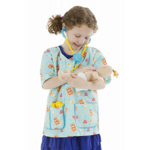 Verkleed Kleren Verpleger voor Kinderen - Complete Set van Verpleegster met Baby, Stethoscoop, Thermometer, Rollenspel Speelgoed voor Emotionele en Creatieve Ontwikkeling (Leeftijd 3-6 jaar)